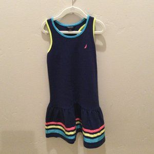 Nautica Girls' Printed Sleeveless Dress / Size Small (7)